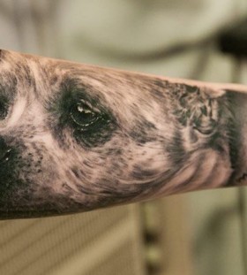 Wonderful dog tattoo by Andy Engel