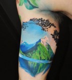 Wonderful mountains tattoo