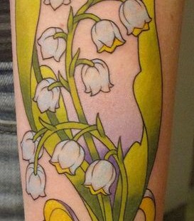 Yellow flowers tattoo