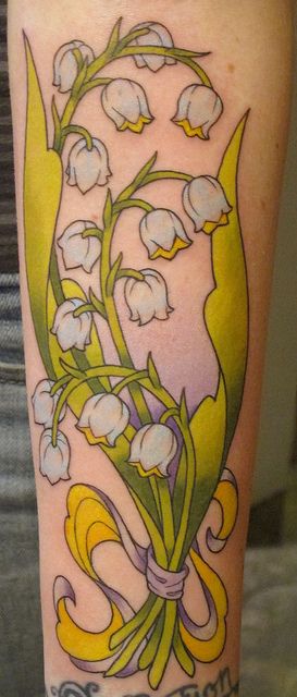 Yellow flowers tattoo