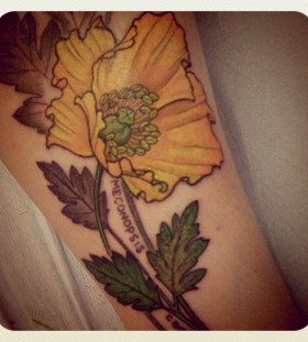 Yellow lovely tattoo