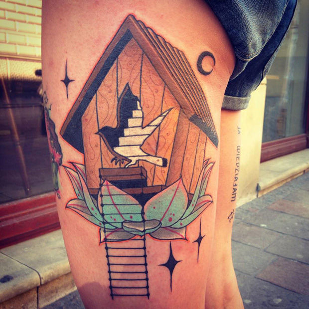 aivaras lee tattoo bird house