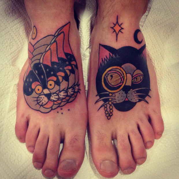 aivaras lee tattoo cats feet work