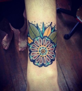 aivaras lee tattoo flower on arm
