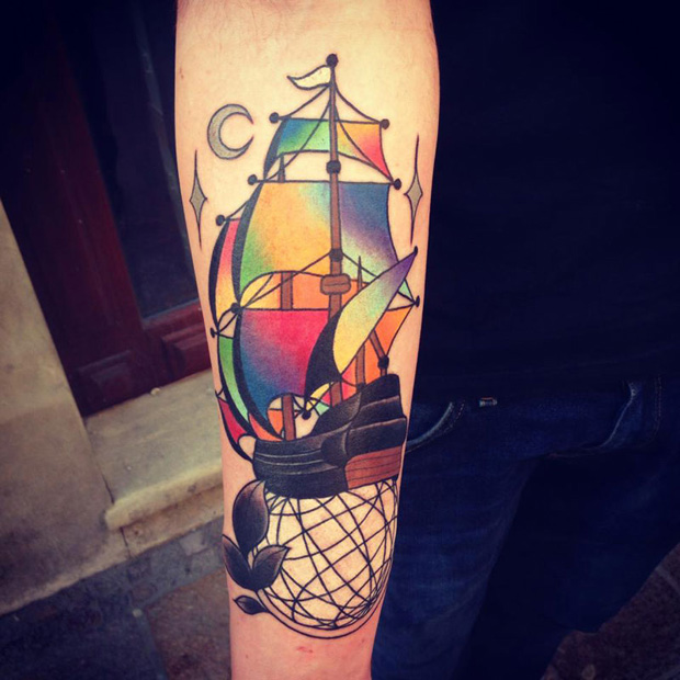 aivaras lee tattoo sail vessel