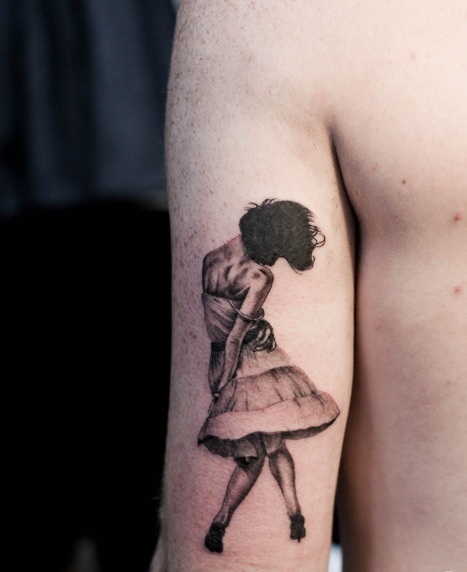 beautiful dancer tattoo by M-X-M