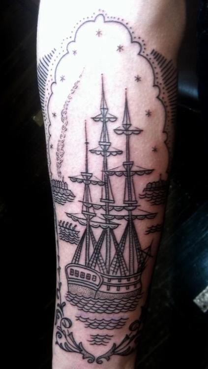 duke riley tattoo sailing vessel