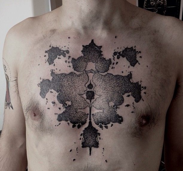 fractal tattoo on chest by M-X-M