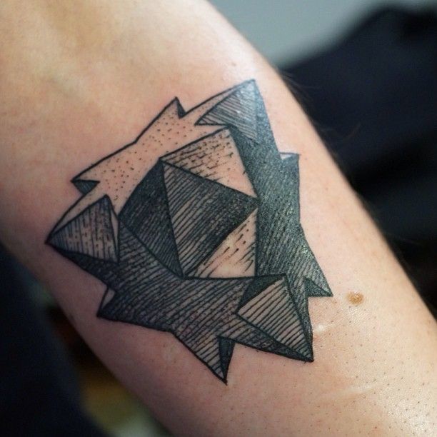 geometric star tattoo by M-X-M