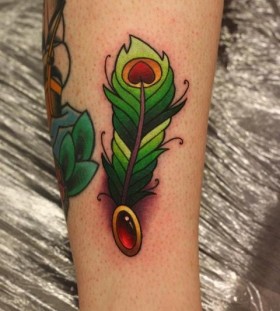 green tattoo by Michelle Maddison