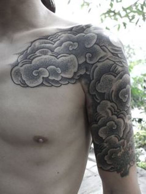 kenji alucky tattoo cloudy arm sleeve