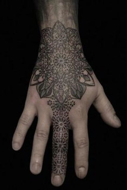 kenji alucky tattoo  on hand and finger