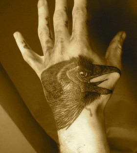 liam sparkes tattoo crow on hand