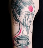 marta lipinski woman with coffee tattoo