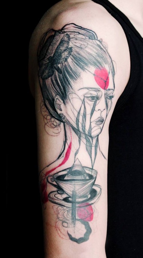 marta lipinski woman with coffee tattoo