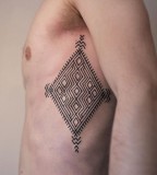 modern tattoo ribs ornament