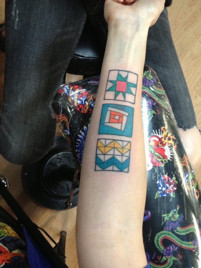 modern tattoo three squares