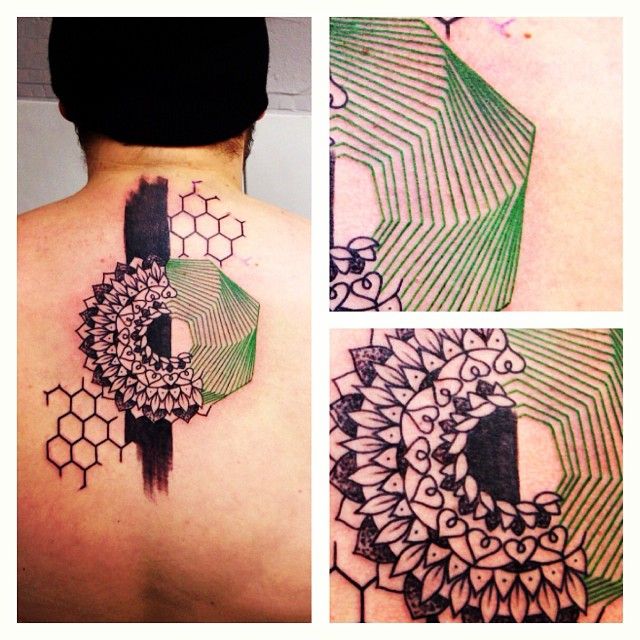 seb inkme black and green mandala tattoo