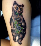 virginia elwood tattoo bear eats blueberries