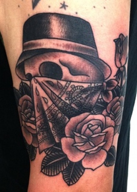 virginia elwood tattoo skull and rose