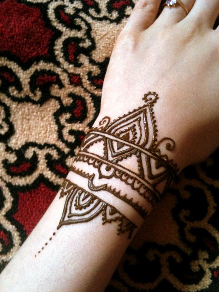 wrist tattoo henna style