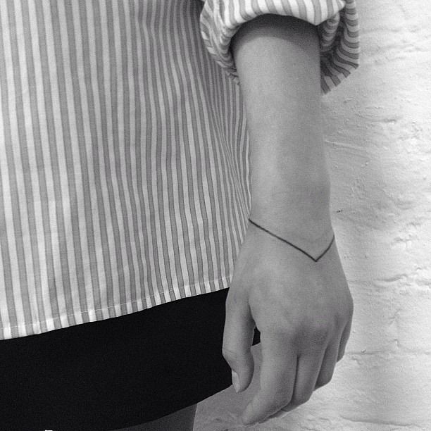 wrist tattoo minimalist bracelet