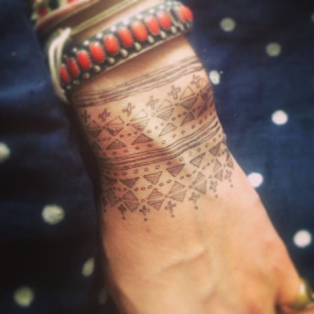 wrist tattoo tribal