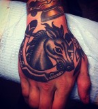 Horse tattoo by Josh Stephens