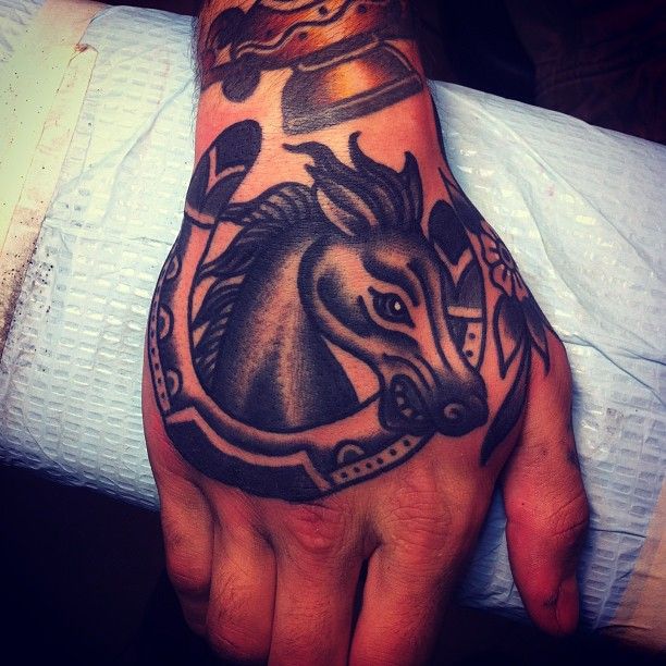 Horse tattoo by Josh Stephens