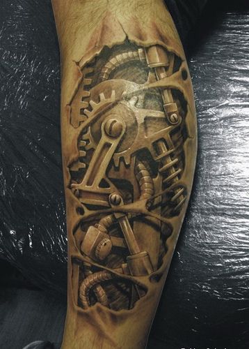 3D biker tattoo