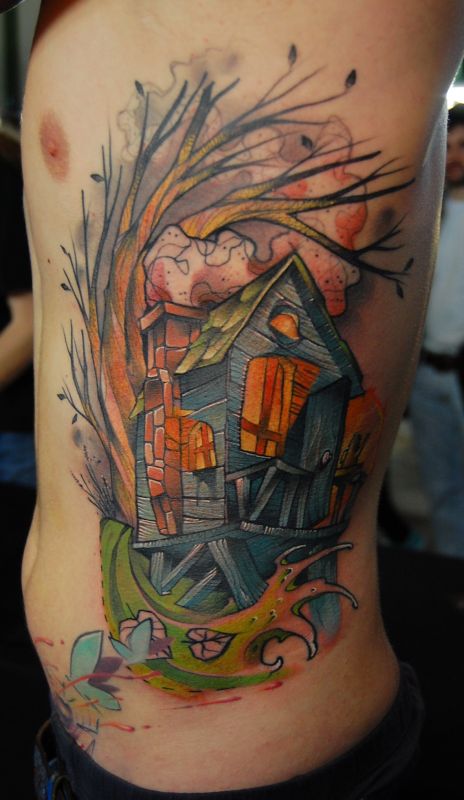 Amaizing house tattoo by Jukan