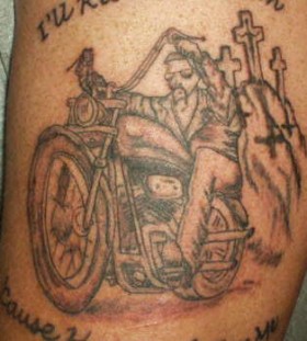 Awesome biker tattoo