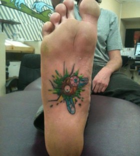 Awesome foot tattoo by Mel Wink