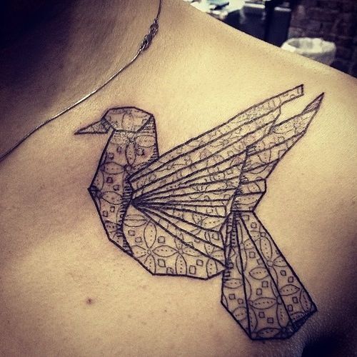 Awesome origami tattoo