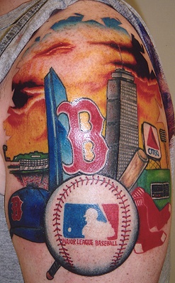 Baseball sport tattoo