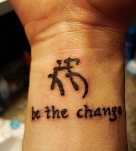 Be the change chinese tattoo