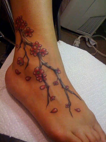 Cherry blossom chinese tattoo