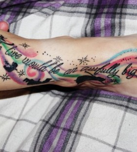 Colorful Peter Pan tattoo