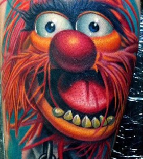 Colorful cartoon tattoos