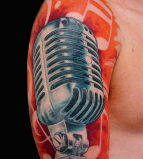 Colorful  music tattoo