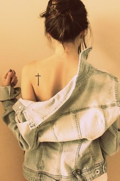 Cross small tattoo