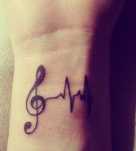 Cute  music tattoo