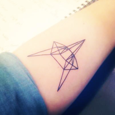 Cute origami tattoo