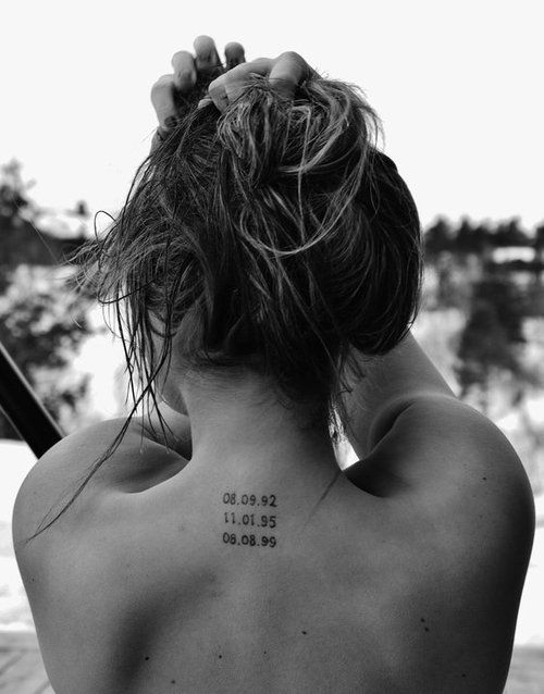 Date small tattoo