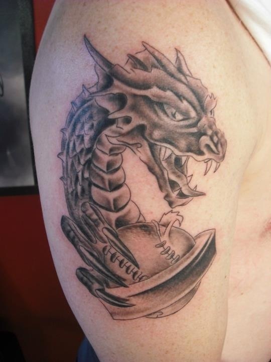 Dragon tattoo baseball