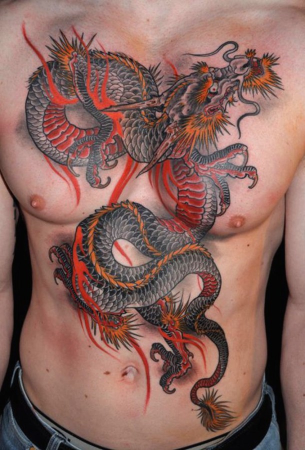 Dragon tattoo china style