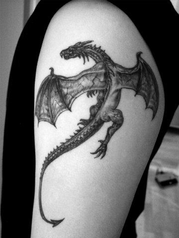 Dragon tattoo  cute black dragon