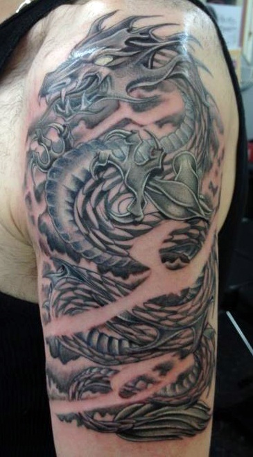 Dragon tattoo  shoulder ink