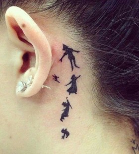 Ear Peter Pan tattoo