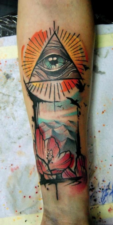 Eye tattoo by Jukan